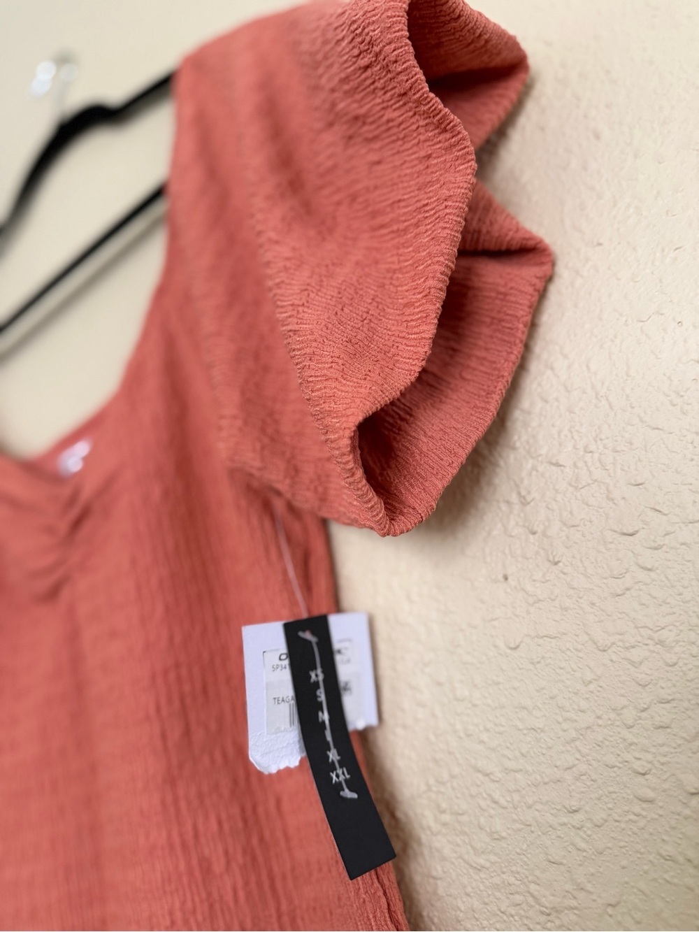 NEW | O'Neill | Coral Pink Textured Mini Dress - Size S - Picture 4 of 5